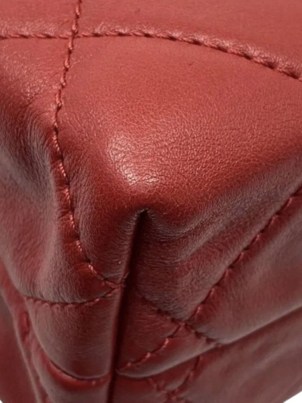 7803164CR T6 Chanel Shoulder Bag Red Leather - Picture 6 of 12